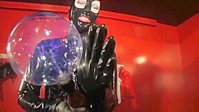 latex femdom cum