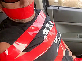 leather gloves gagging and cum