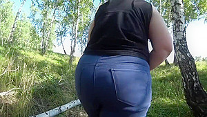 mature lesbians having fun in the forest POV