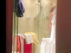 my wife after the shower