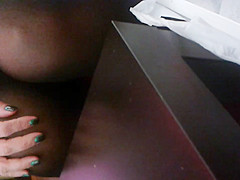 no panties in cafe