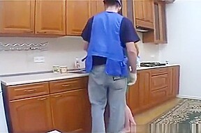 redhead fucked in kitchen