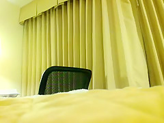 ride a black dildo at the hotel