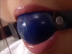 roped Japanese OL drooling
