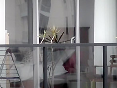 secretly spies on his neighbor