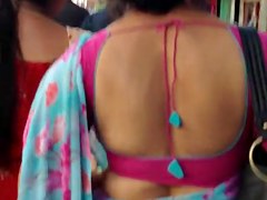 sexy nepali aunty in wide open blouse