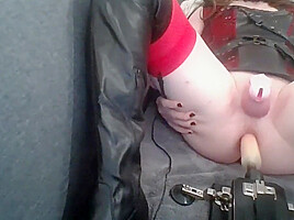 sissy cosplay dildo machine