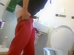 spied friends in his toilet