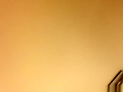 strokes cock while woman peeing