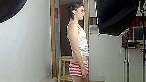 teen 18+ BRUNETTE FUCKED IN THE ASS AT PHOTO SHOOT CASTING