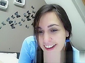 teen 18+ Horny Brunette Masturbate at evocams