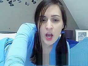 teen 18+ Horny Brunette Masturbate at evocams