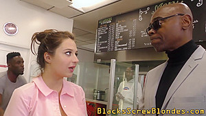 teen 18+ waitress gets gang banged by bbcs
