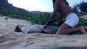 teens 18+ fuck raw on public beach