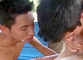three undressed latino twinks