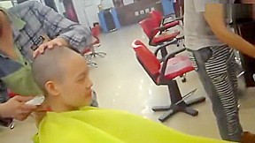 two girls headshave