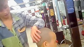 two girls headshave
