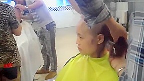 two girls headshave