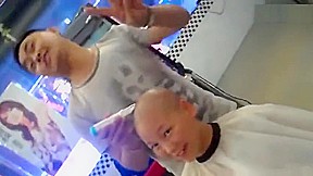 two girls headshave