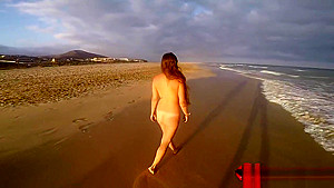 very hot masturbation in public on the beach