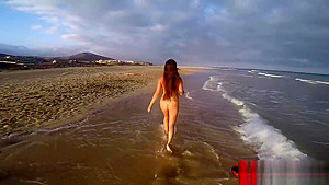 very hot masturbation in public on the beach