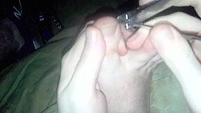 video of me clipping my toenails, smelling feet, and nudity