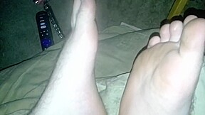 video of me clipping my toenails, smelling feet, and nudity