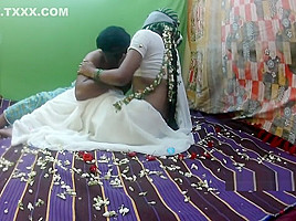 white saree honeymoon