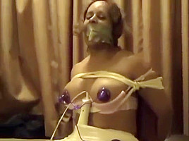 wrap gagged electro stimulation